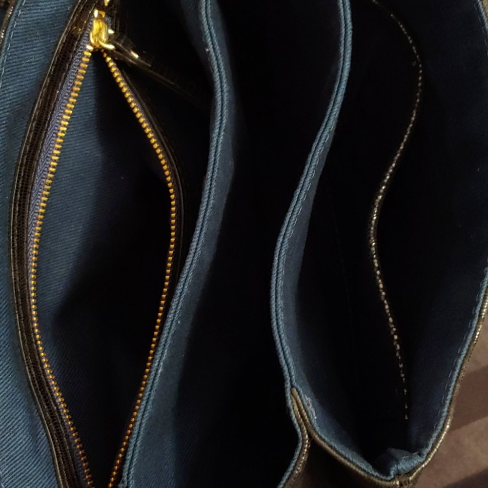 Ann Taylor Black Shoulder Bag with Gold Hardware - Picture 4 of 4